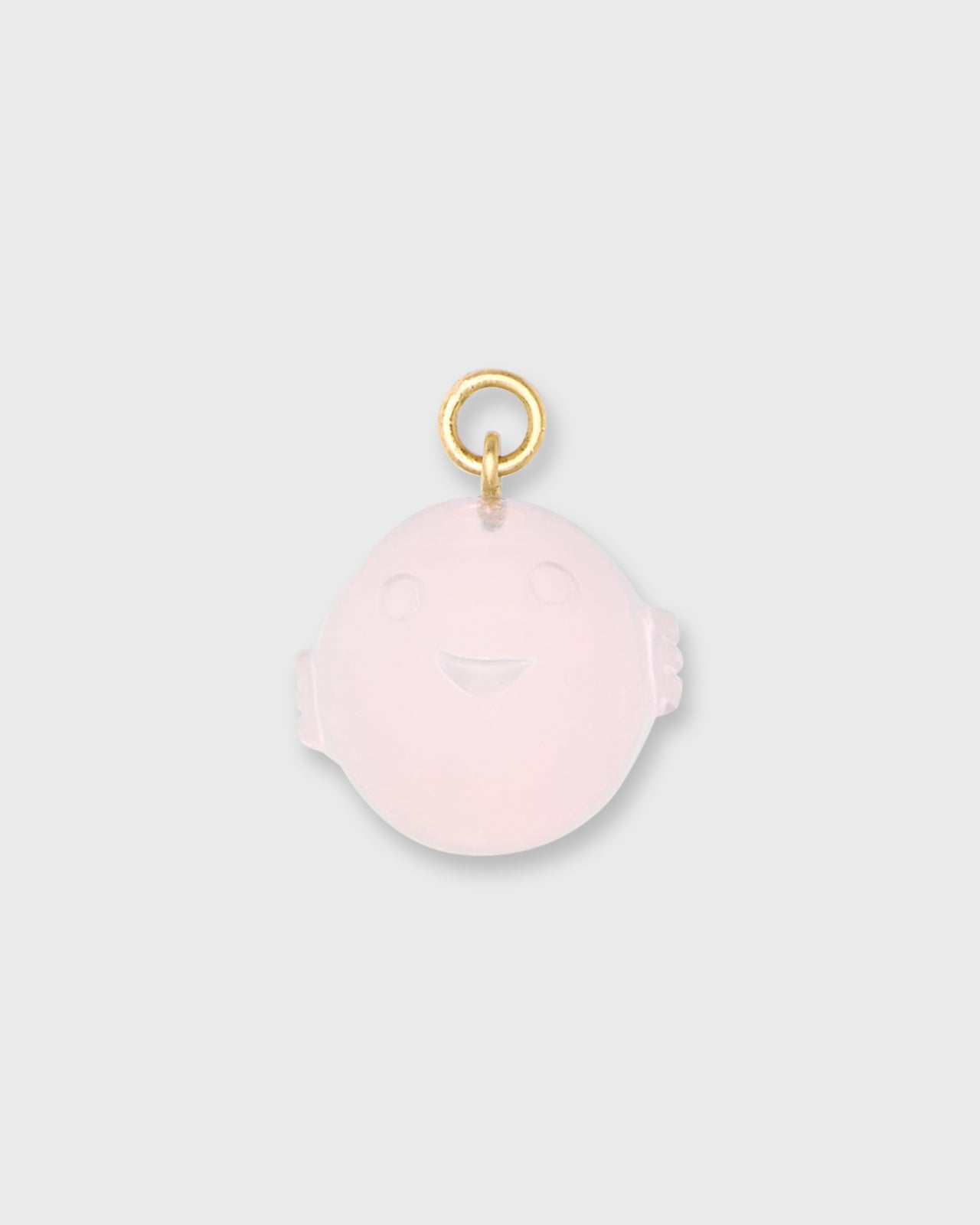 Puffer Fish Pendant in Rose Quartz