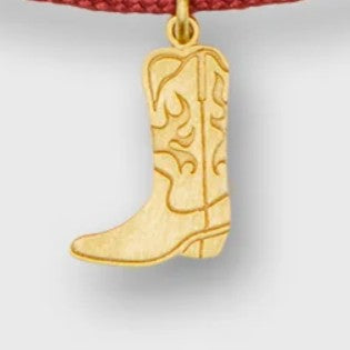 Santiag Charm Bracelet in Gold/Assorted Color Cord