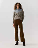 Load image into Gallery viewer, Kendall Flare 5-Pocket Jean in Chestnut Stretch Corduroy
