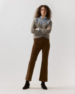 Load image into Gallery viewer, Kendall Flare 5-Pocket Jean in Chestnut Stretch Corduroy
