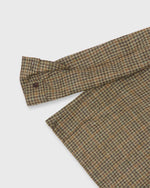 Load image into Gallery viewer, Military Jacket in Brown/Lovat/Oat Guncheck Hopsack
