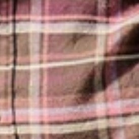 Work Shirt in Brown/Lavender/Pink Plaid Flannel