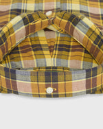 Load image into Gallery viewer, Button-Down Sport Shirt in Maize/Navy/Brown Madras
