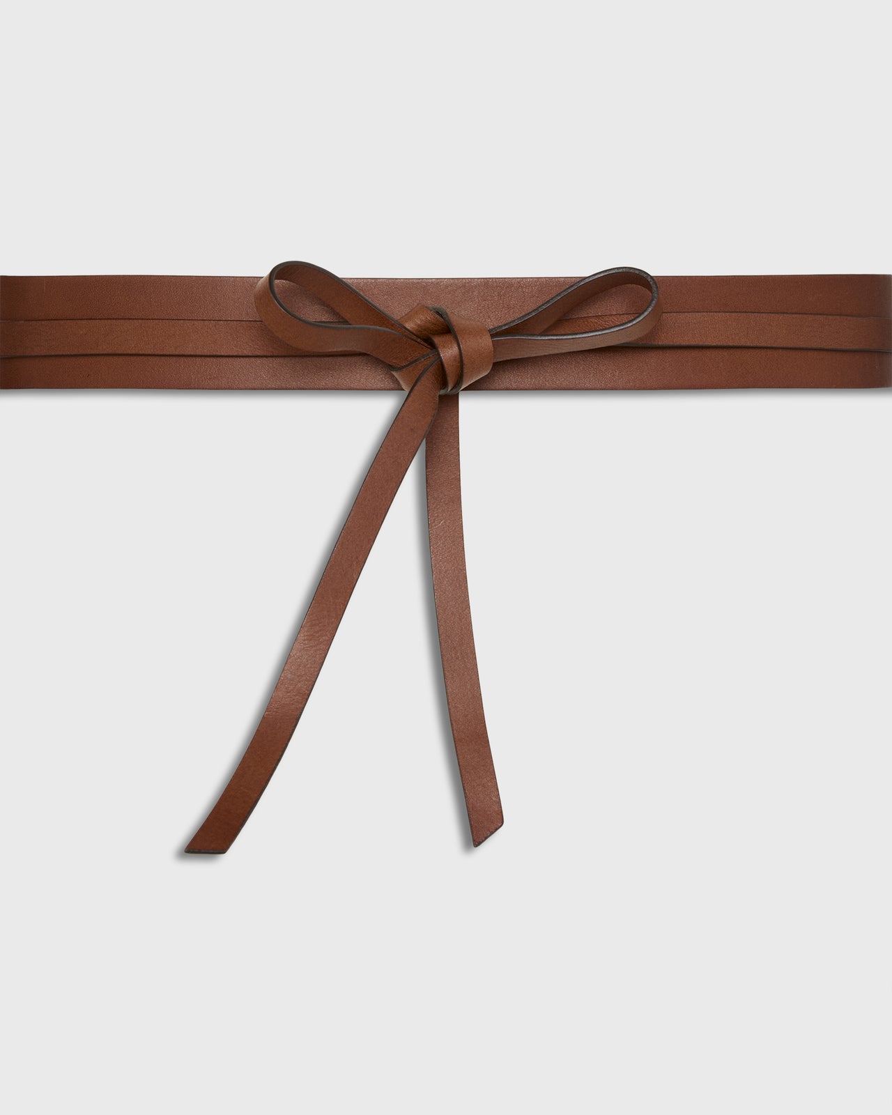 Wraparound Belt in Cognac Leather