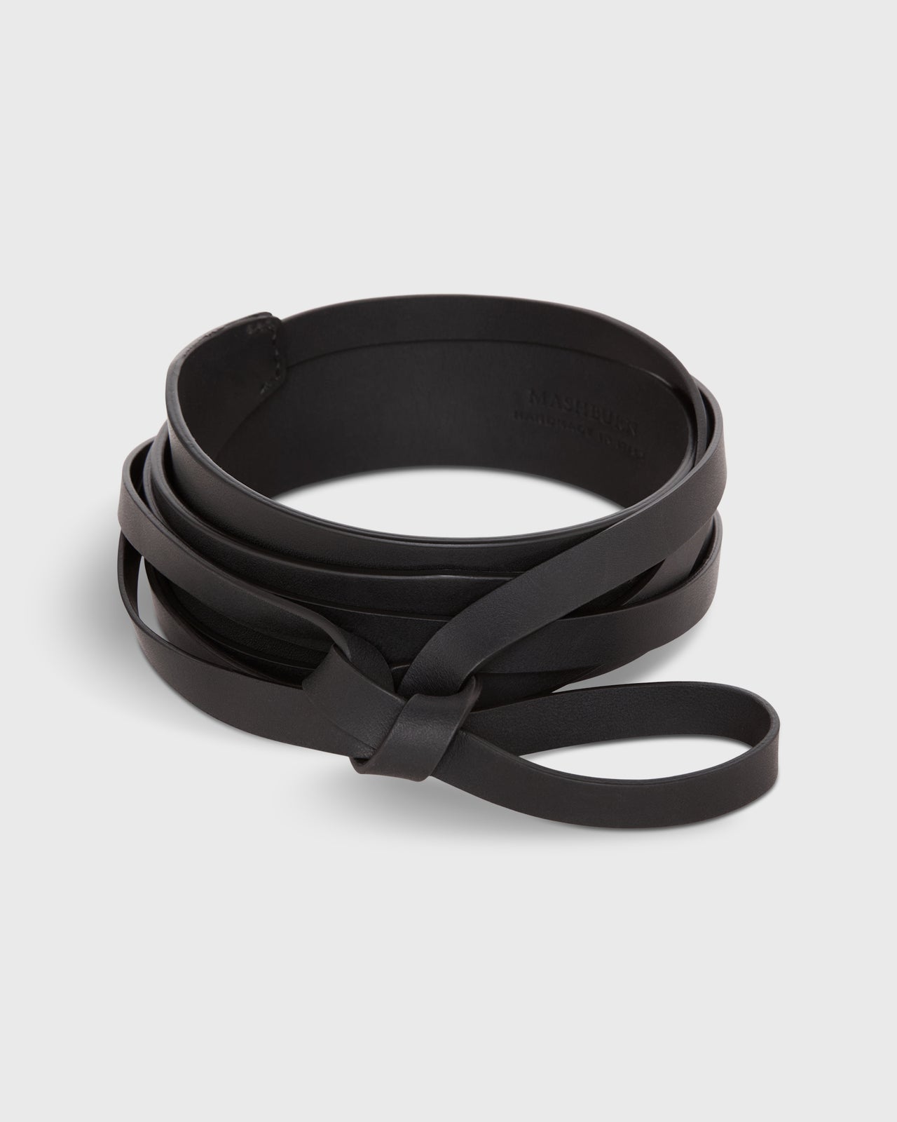 Wraparound Belt in Black Leather