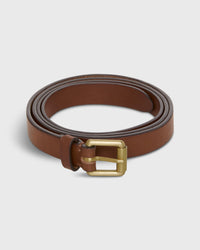 3/4" Roller Belt in Brown Leather