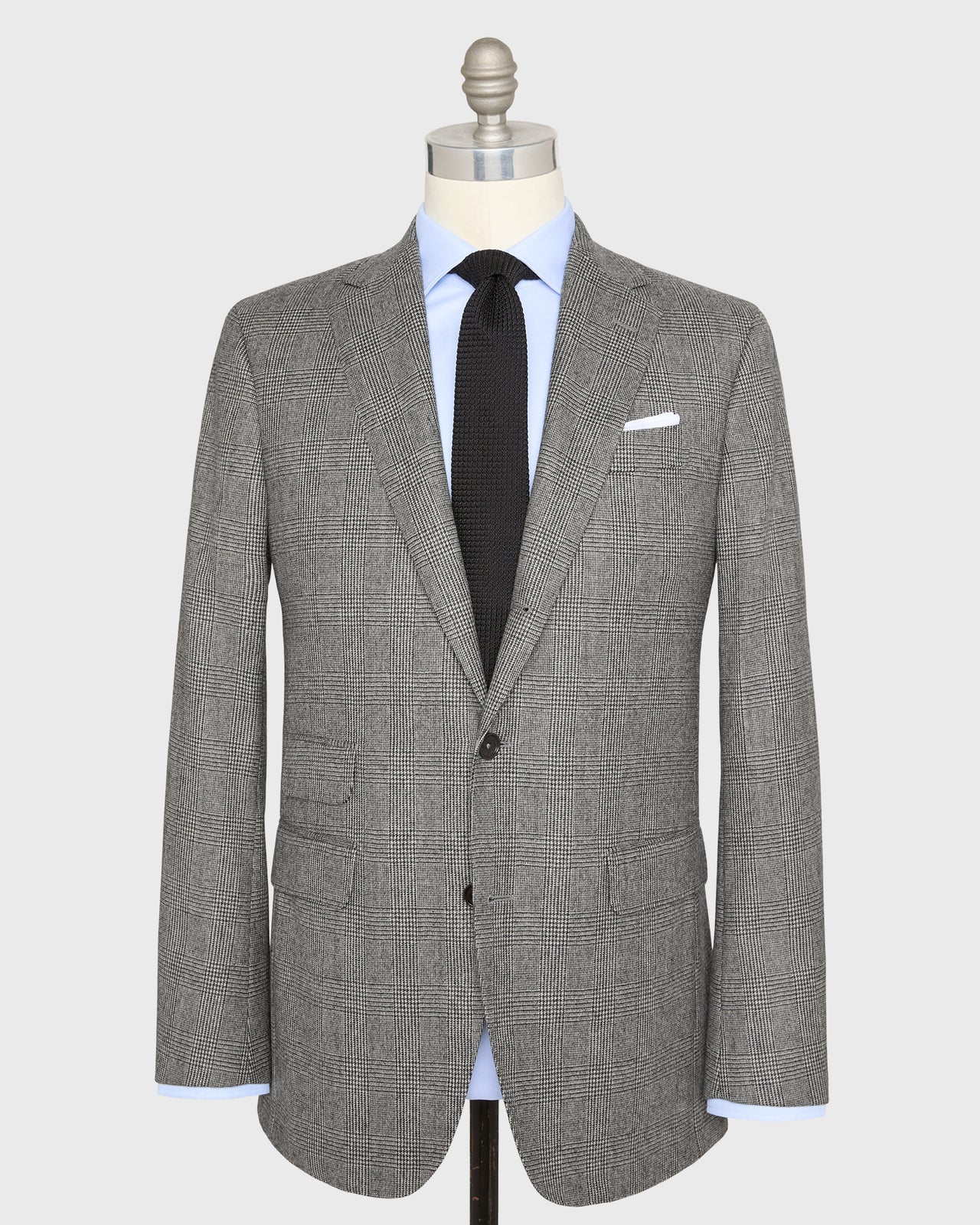 Virgil No. 2 Suit in Charcoal/Bone Glen Plaid Flannel