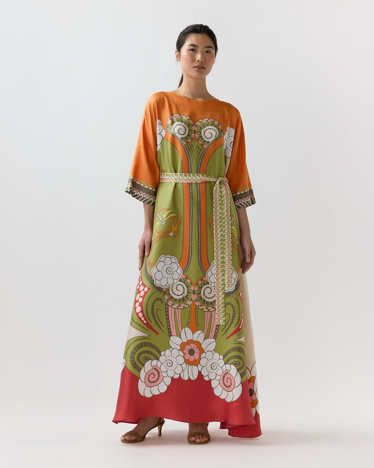 Muumuu Dress Round Neck in Ambrosia Placée