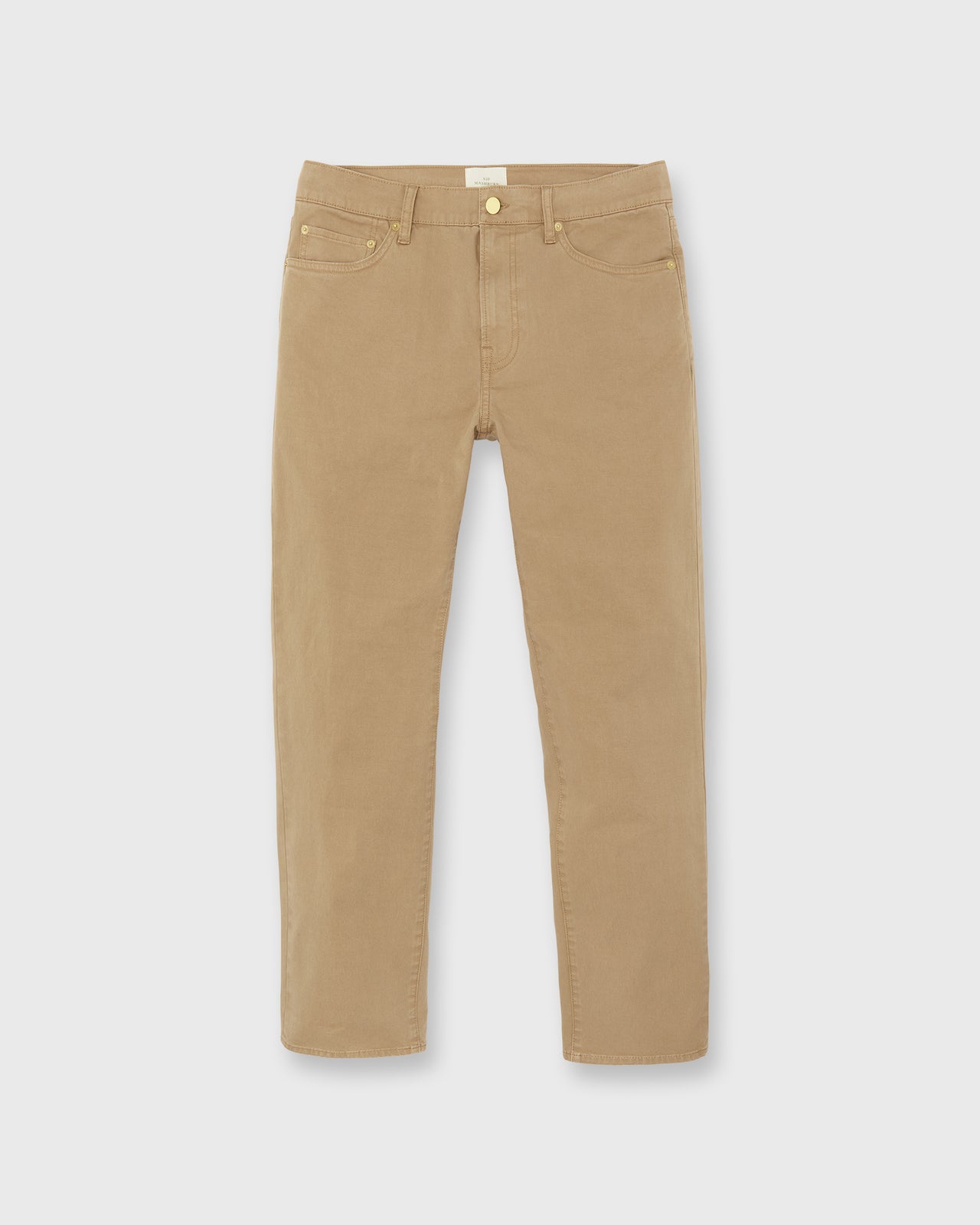 Slim Straight 5-Pocket Pant in British Khaki Twill