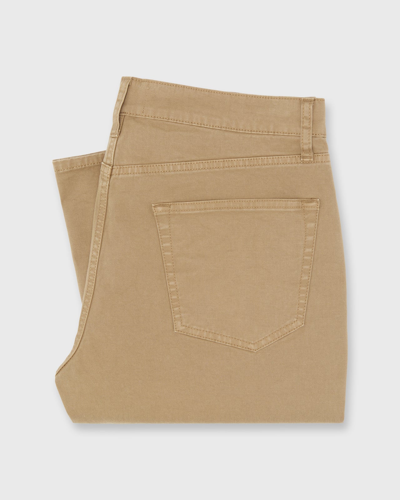 Slim Straight 5-Pocket Pant in British Khaki Twill