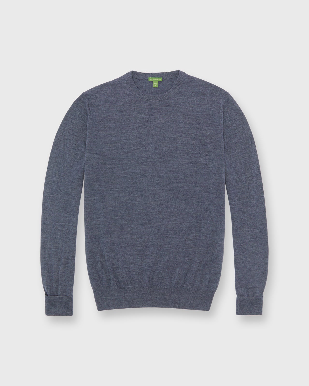 Fine-Gauge Crewneck Sweater in Airforce Escorial Wool