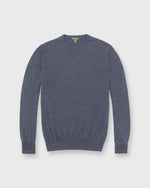 Load image into Gallery viewer, Fine-Gauge Crewneck Sweater in Airforce Escorial Wool

