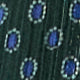 Hunter/Lapis Foulard Metallic Georgette