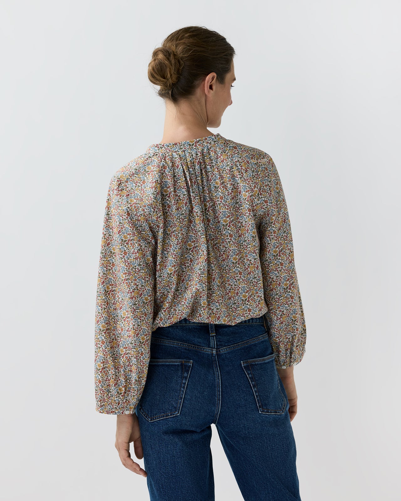 Sienna Top in Terracotta/Multi Ava Liberty Fabric