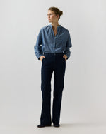 Load image into Gallery viewer, Sunny Blouse in Indigo Cotolino Chambray
