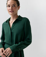 Load image into Gallery viewer, Piper Maxi Dress in Hunter Silk Crepe De Chine
