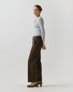 Load image into Gallery viewer, Billie Pant in Bark Crinkle Cotton/Wool
