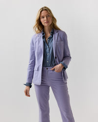 Moira Blazer in Lavender Stretch Moleskin