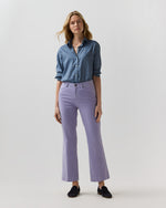 Load image into Gallery viewer, Kendall Flare 5-Pocket Jean in Lavender Stretch Moleskin
