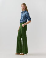 Load image into Gallery viewer, Lindy Trouser in Avocado Stretch Corduroy
