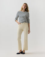 Load image into Gallery viewer, Kendall Flare 5-Pocket Jean in Ivory Stretch Corduroy
