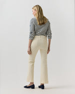 Load image into Gallery viewer, Kendall Flare 5-Pocket Jean in Ivory Stretch Corduroy
