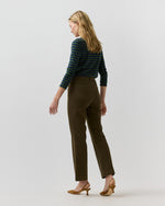 Load image into Gallery viewer, Kendall Flare 5-Pocket Jean in Moss Stretch Moleskin
