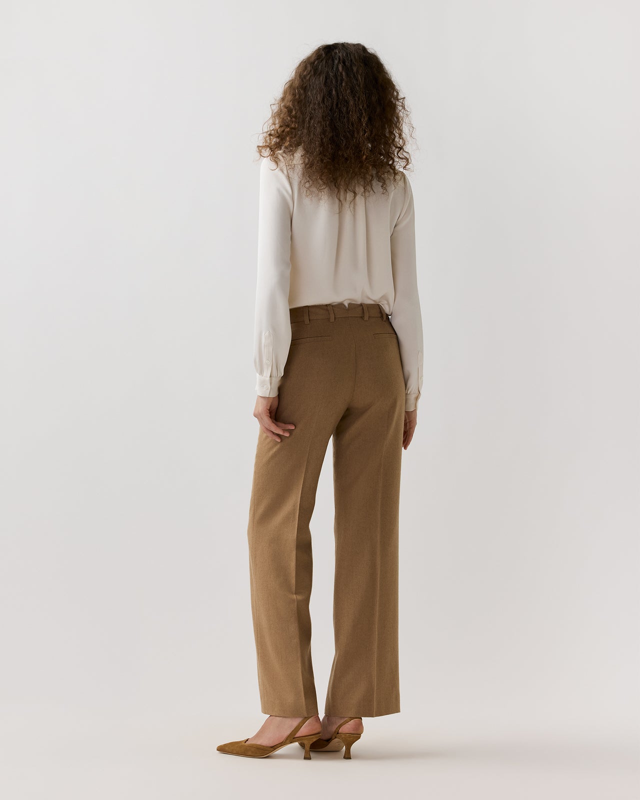 Lane Pant in Camel Hair Flannel