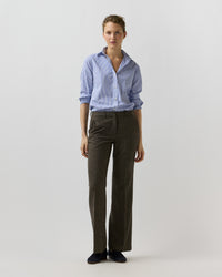 Lane Pant in Bark/Bone Wool/Cashmere Hopsack