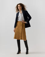 Load image into Gallery viewer, Frill Shirt in Olive/Bark Tattersall Poplin
