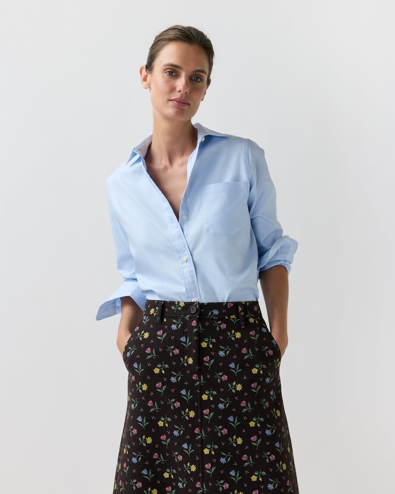 Sidney Shirt in Sky Blue Roxford
