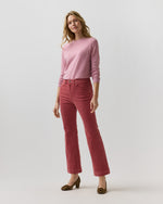Load image into Gallery viewer, Kendall Flare 5-Pocket Jean in Rose Stretch Corduroy
