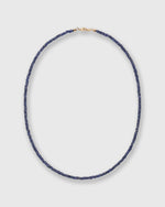 Load image into Gallery viewer, Tiny Beaded 14K Gold Necklace in Blue Sapphire

