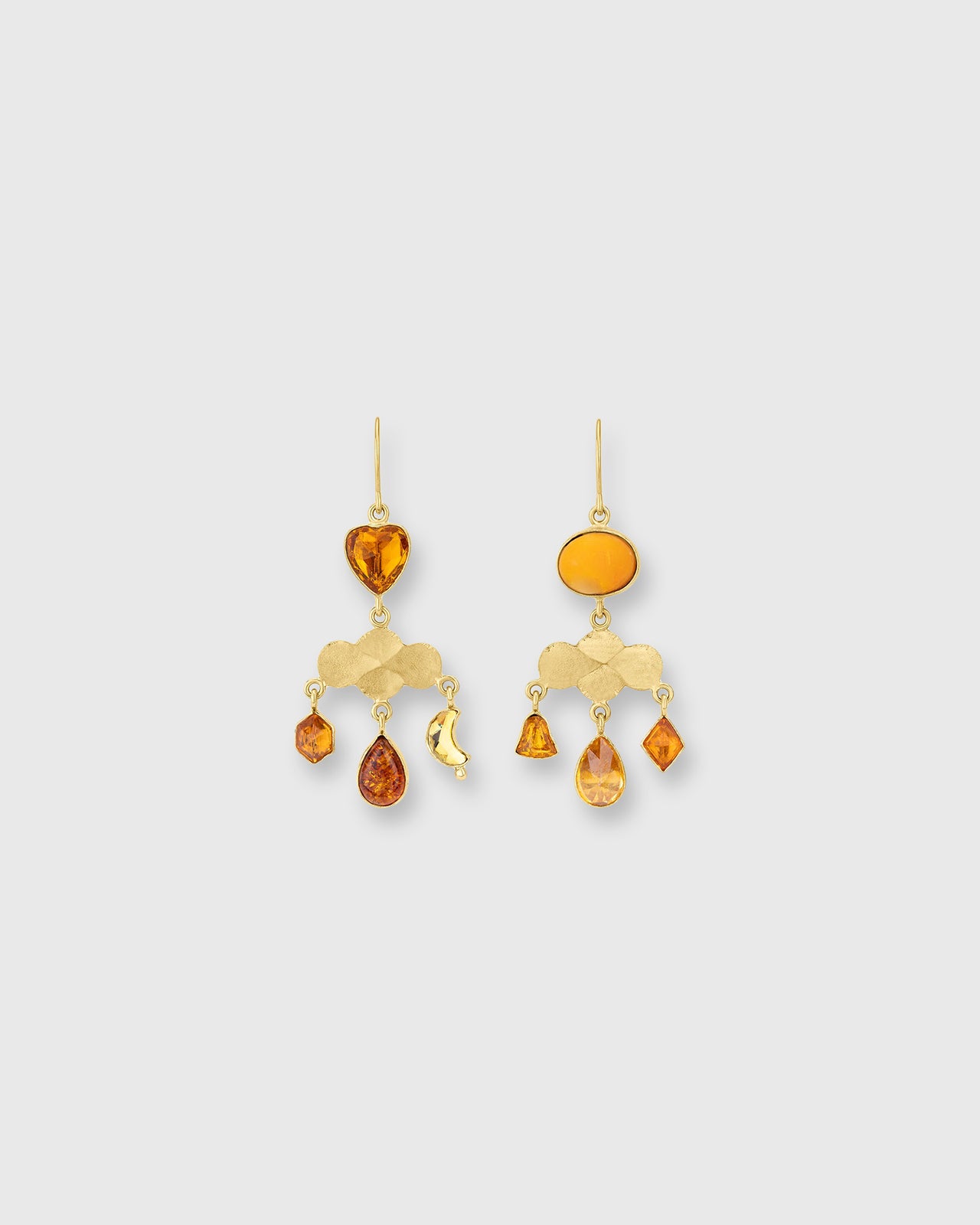 Girandole Earrings in Amber