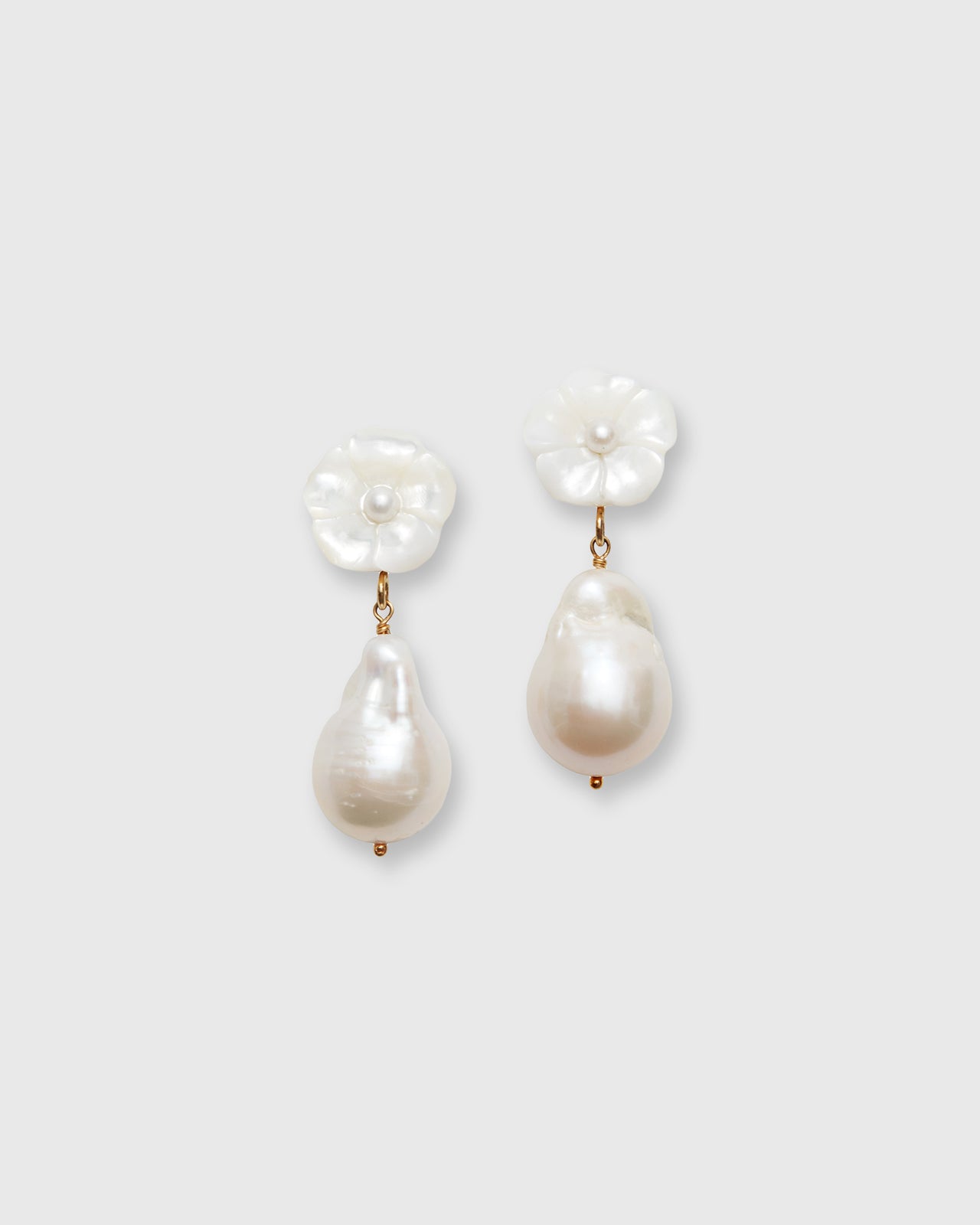 Pearl Drop Earrings in Mother Of Pearl