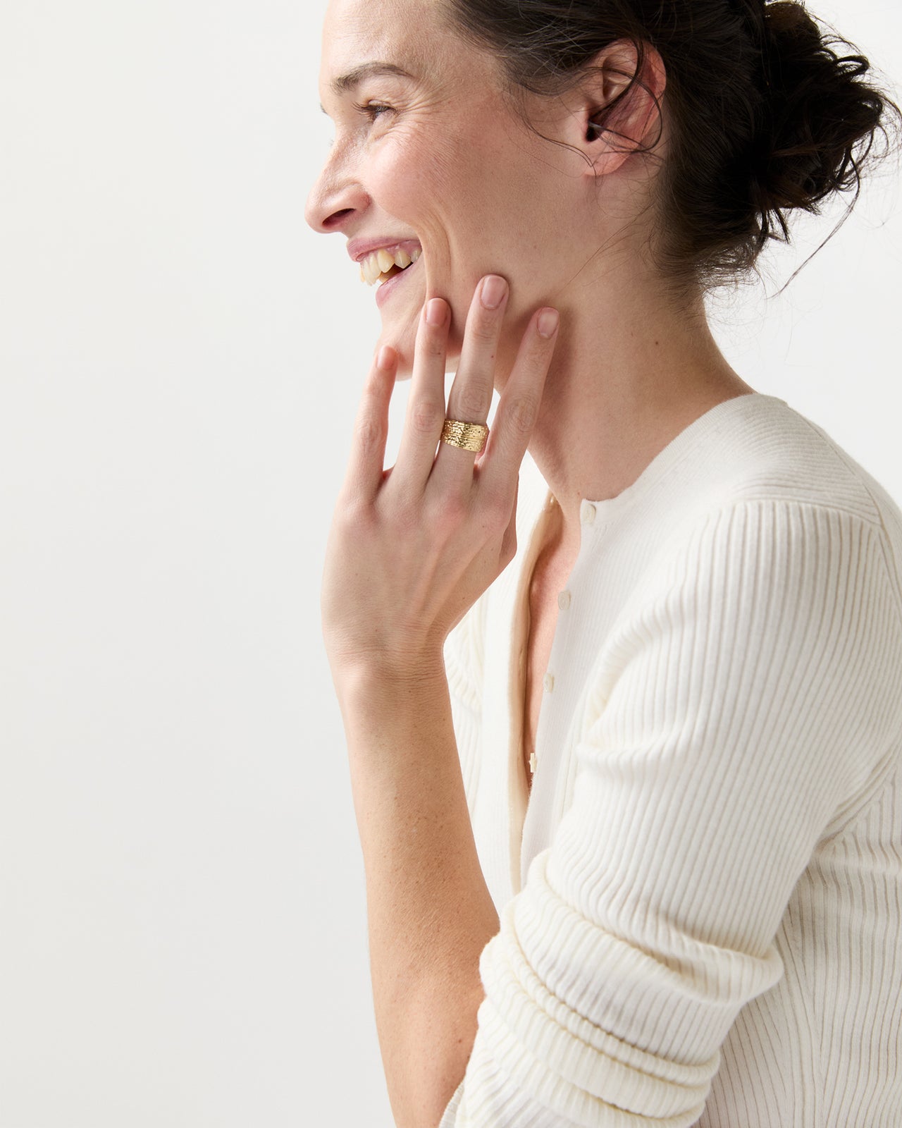 Armadillo Shell Ring in Vermeil