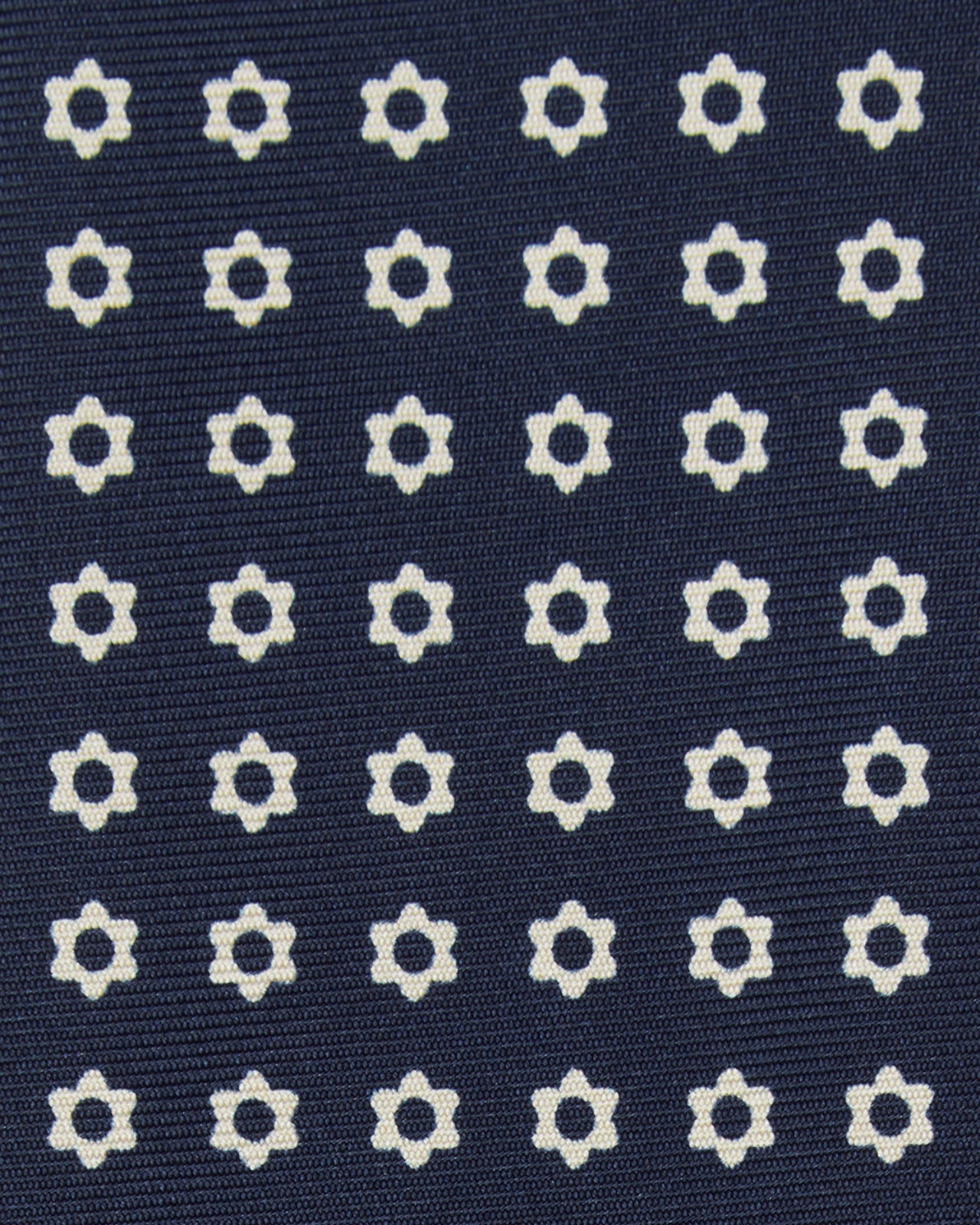 Silk Print Tie in Navy/Bone Flower