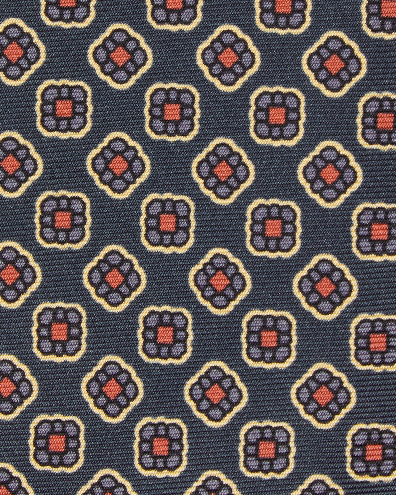 Silk Print Tie in Pacific/Purple/Berry Foulard