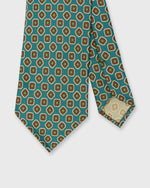 Load image into Gallery viewer, Silk Print Tie in Delph/Green/Merlot Foulard
