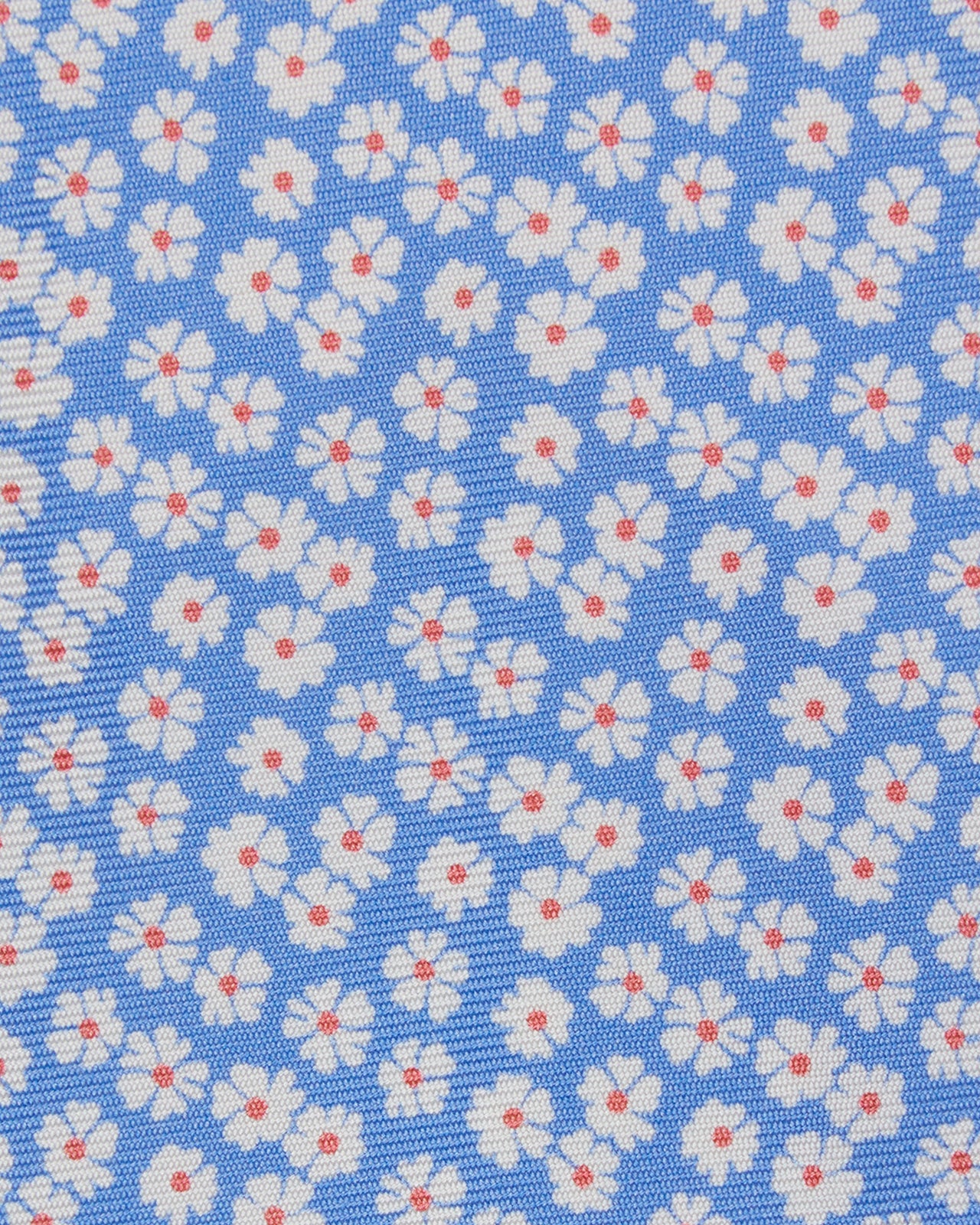 Silk Print Tie in Sky/Bone/Pink Floral