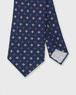 Load image into Gallery viewer, Silk Print Tie in Navy/Royal/Buttercream Flower
