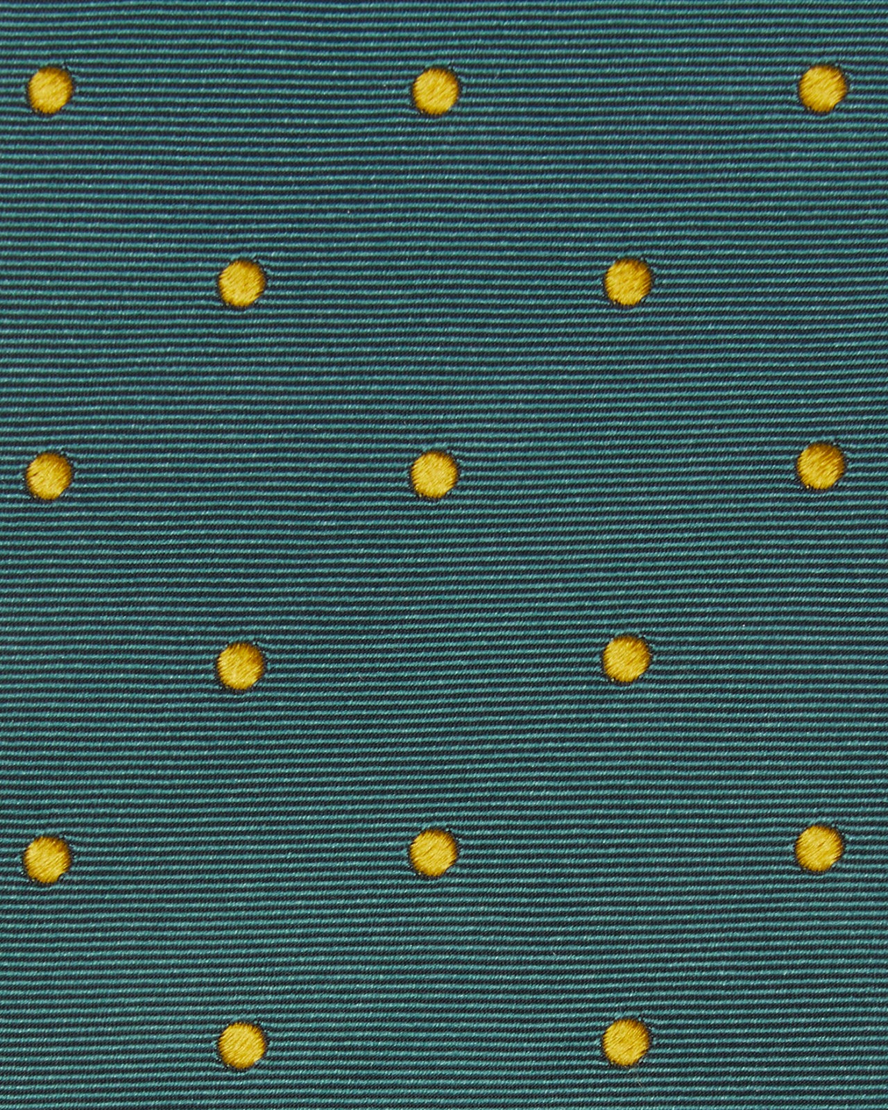 Silk Woven Tie in Spruce/Yellow Dot