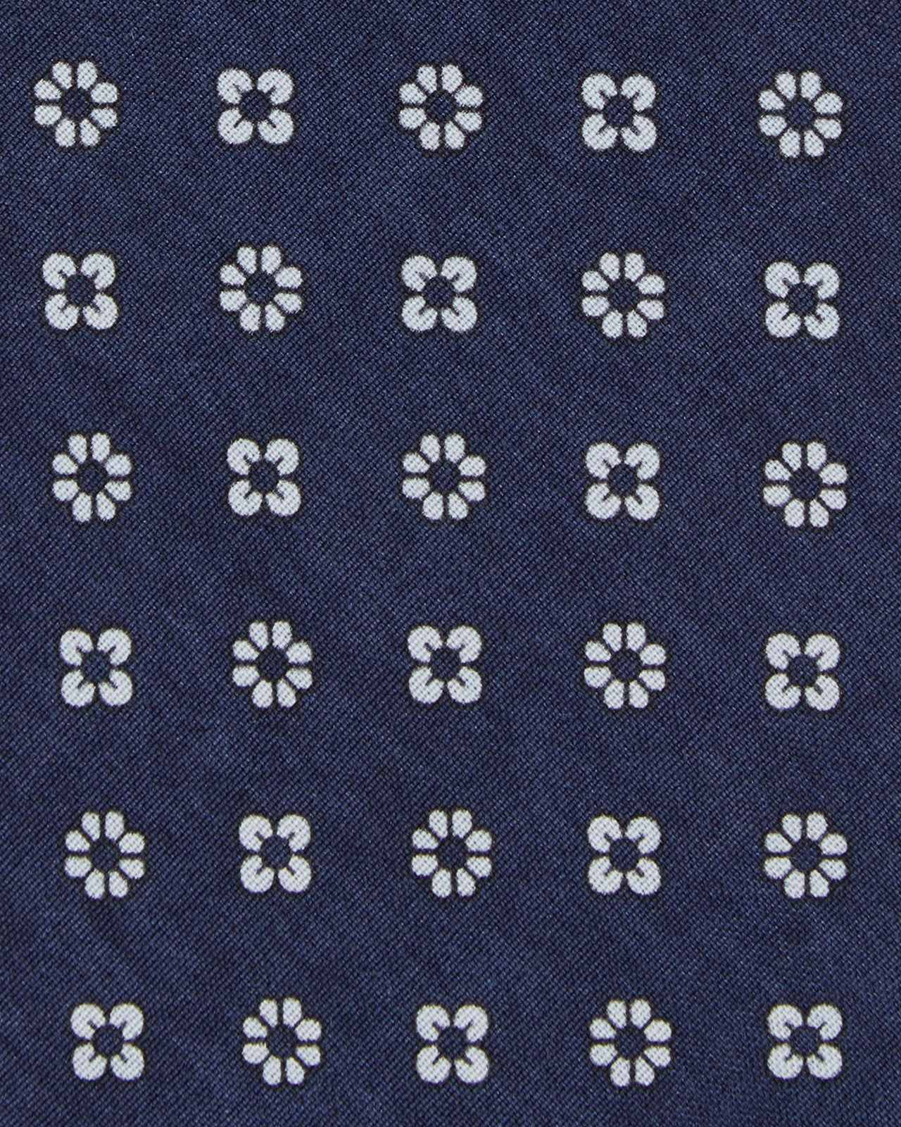 Silk Print Tie in Blue/Fog Foulard