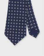 Load image into Gallery viewer, Silk Print Tie in Blue/Fog Foulard
