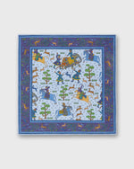 Load image into Gallery viewer, Hand-Rolled Linen/Cotton Pocket Square in Sky Archer Scene
