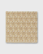 Load image into Gallery viewer, Hand-Rolled Cotolino Pocket Square in Khaki/Bone Flower
