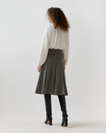 Load image into Gallery viewer, Francesca Skirt in Navy/Chocolate Houndstooth

