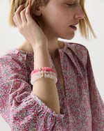 Load image into Gallery viewer, Semi Precious Beaded Bracelet in Lipstick Monochrome
