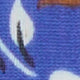 Hand-Rolled Silk/Cotton Pocket Square in Blue/Umber/Chalk Floral