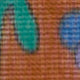 Hand-Rolled Cotton Pocket Square in Orange/Blue Elephant